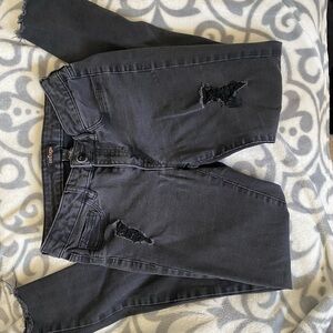 Black skinny ripped jeans